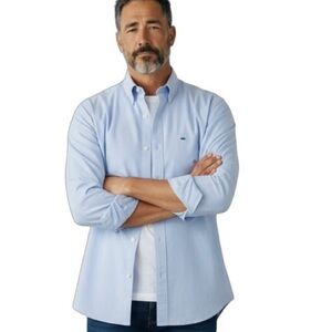 Brooks Brothers Blue American supima cotton Button-Down Shirt French cuffs 16.5